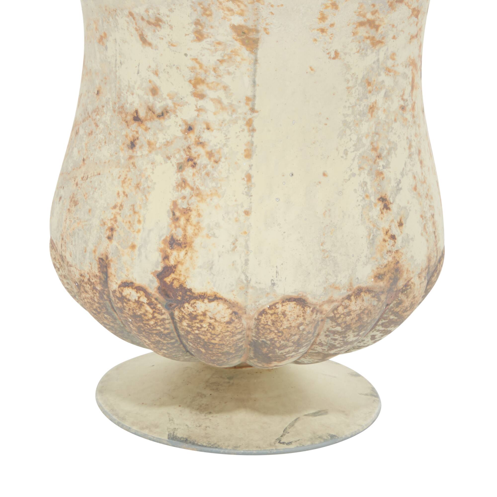 Set of 2 Brown Glass Rustic Candle Holder, 7.5", 9"